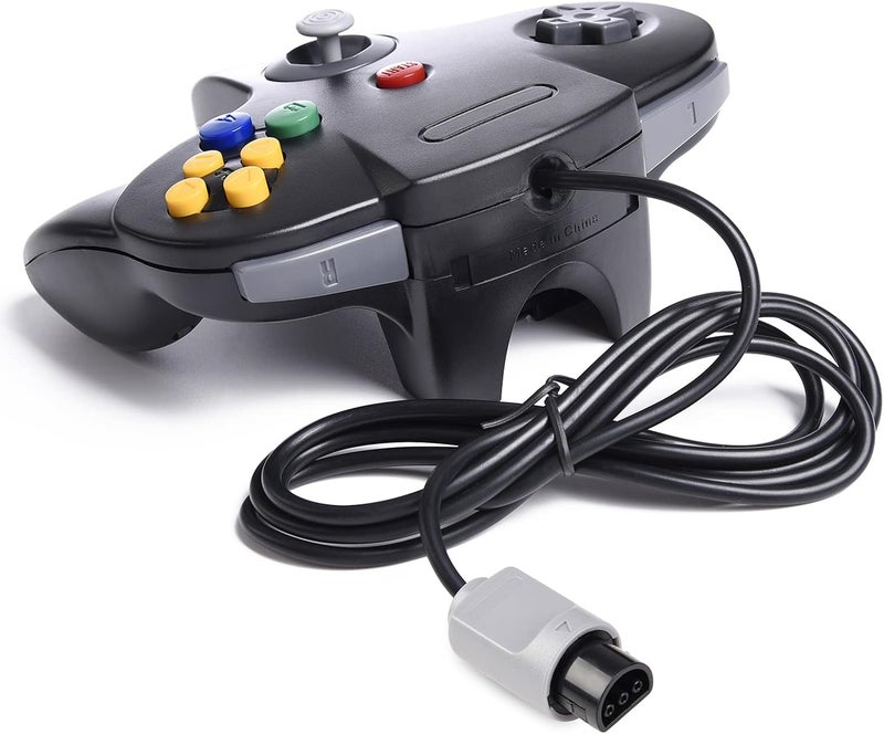 miadore 4 Pack Classic N64 Controller, Wired Classic N64 Gamepad with Upgraded Joystick(Non PC USB Version) (Black/Gray/Red/Blue) - Image 5